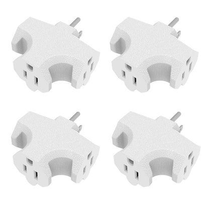 Three Plug Outlet Adapter 4PACK