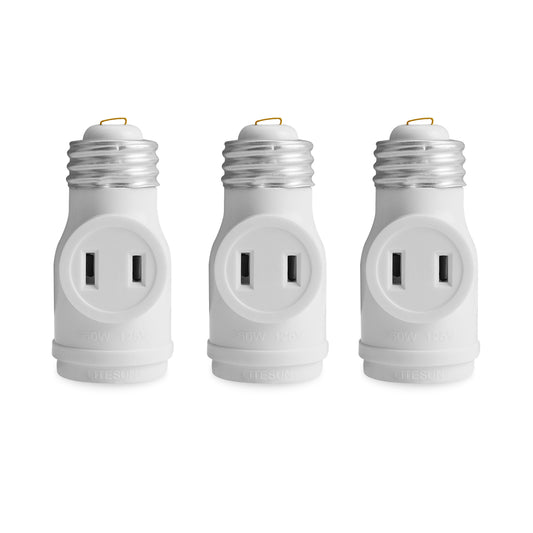 2 Outlet Light Socket 3 Pack