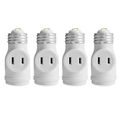 2 Outlet Light Socket 4Pack