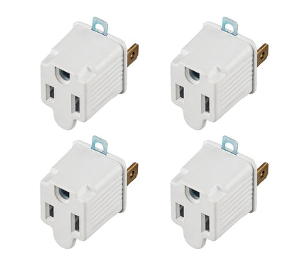 4 Pack Grounded Outlet Wall Tap Adapter