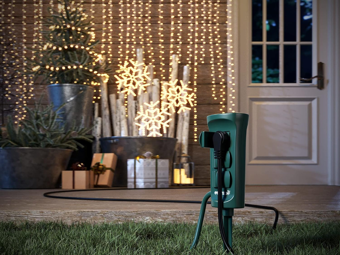 Outdoor Power Strip with Extension Cord