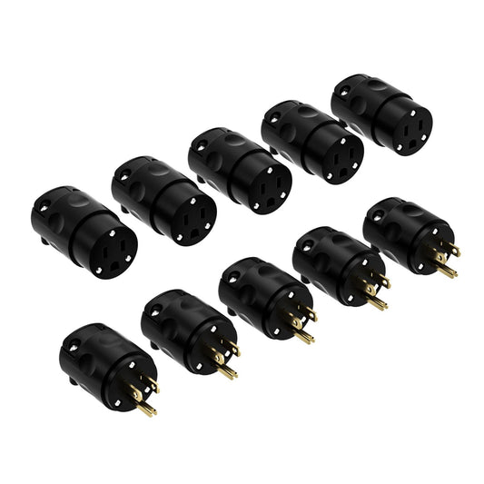 3 Prong Replacement Plug Connector Set 5Pack