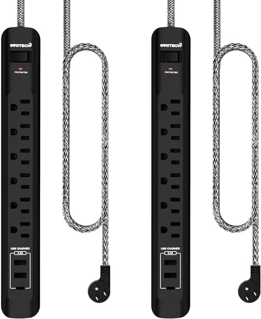 Power Strip with USB Port 2 Pack