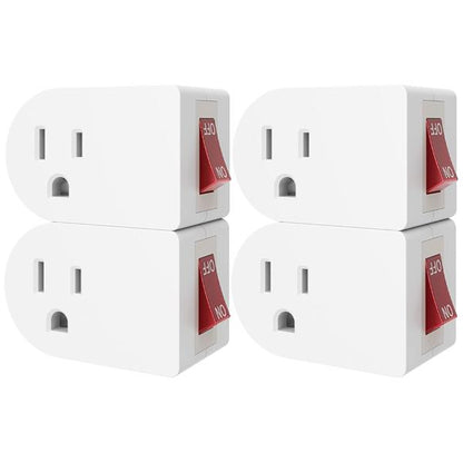 4 Pack Grounded Outlet with Power Switch