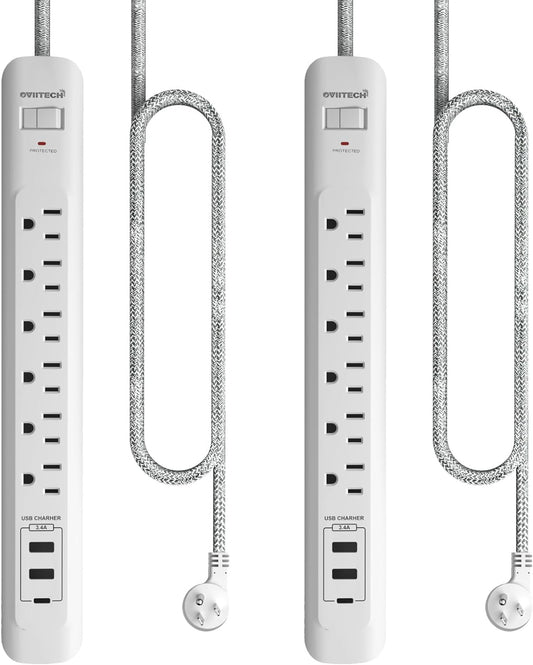 Power Strip with USB Port 2 Pack